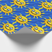 glimlachen Face Sunny Sun Cadeaupapier (Hoek)