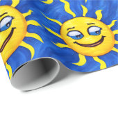 glimlachen Face Sunny Sun Cadeaupapier (Rol Hoek)