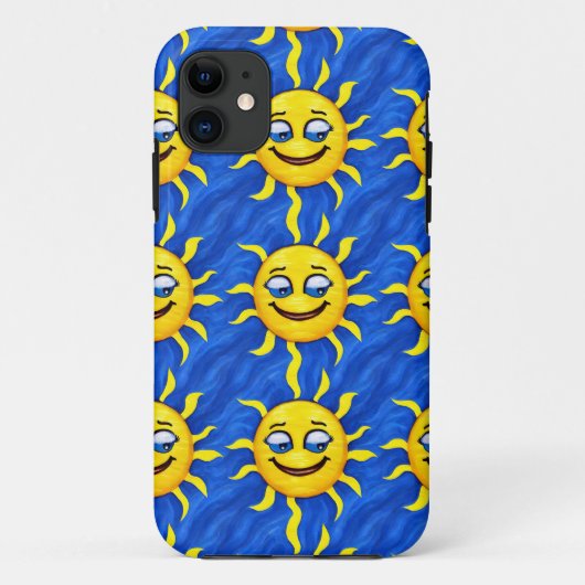 glimlachen Face Sunny Sun Case-Mate iPhone Case (Achterkant)