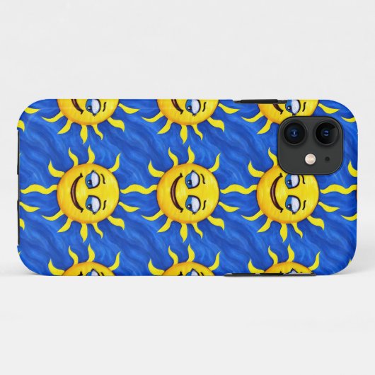 glimlachen Face Sunny Sun Case-Mate iPhone Case (Achterkant (horizontaal))