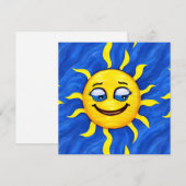 glimlachen Face Sunny Sun Feestdagenkaart (Voorkant / Achterkant)