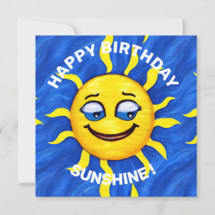 glimlachen Face Sunny Sun Feestdagenkaart