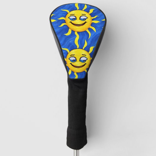 glimlachen Face Sunny Sun Golfheadcover (Voorkant)