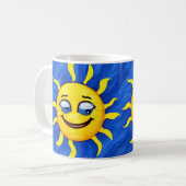 glimlachen Face Sunny Sun Koffiemok (Voorkant links)