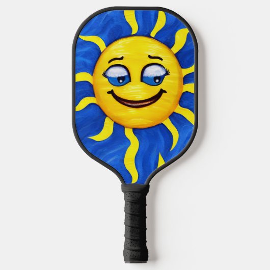 glimlachen Face Sunny Sun Pickleball Paddle (Voorkant)
