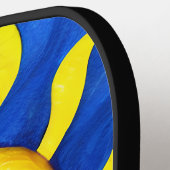 glimlachen Face Sunny Sun Pickleball Paddle (Links Detail)