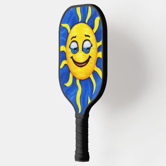 glimlachen Face Sunny Sun Pickleball Paddle (Links)