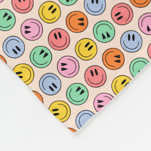 glimlachen fleece deken (Hoek)