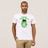 glimlachen gemaakt hier glimlachend Groene Monster T-shirt (Voorkant volledig)