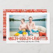 glimlachen * Giggles * Gelach Feestdagenkaart (Voorkant / Achterkant)