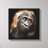 glimlachen gorilla baby canvas afdruk (Voorkant)