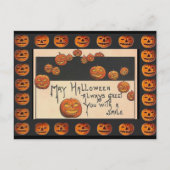 glimlachen Halloween Jack o'Lantern Briefkaart (Voorkant)