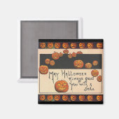 glimlachen Halloween Jack o'Lantern Magneet (Voorkant / Achterkant)