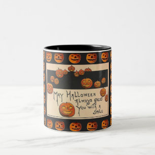  glimlachen Halloween Jack o'Lantern Tweekleurige Koffiemok