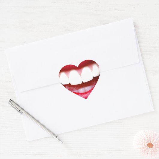 glimlachen hart sticker (Envelop)