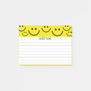 glimlachen in de zon gele Sjabloon Post-it® Notes