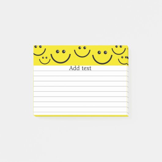 glimlachen in de zon gele Sjabloon Post-it® Notes (Voorkant)