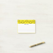 glimlachen in de zon gele Sjabloon Post-it® Notes (Op bureau)
