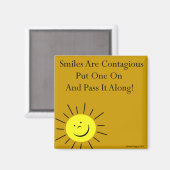 Glimlachen is besmettelijk! magneet (Voorkant / Achterkant)