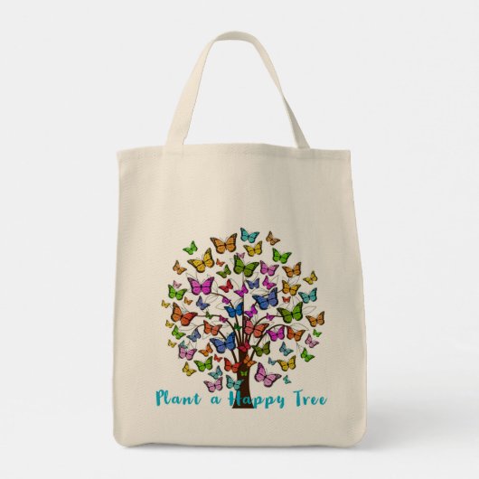 Glimlachen is besmettelijk tote bag (Achterkant)