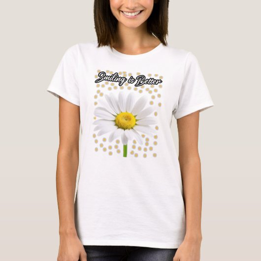 Glimlachen is beter t-shirt (Voorkant)