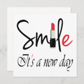 glimlachen is een nieuwe dag notitiekaartje (Voorkant / Achterkant)