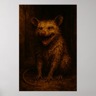 Glimlachen is gratis: glunderende steegbuidelrat poster