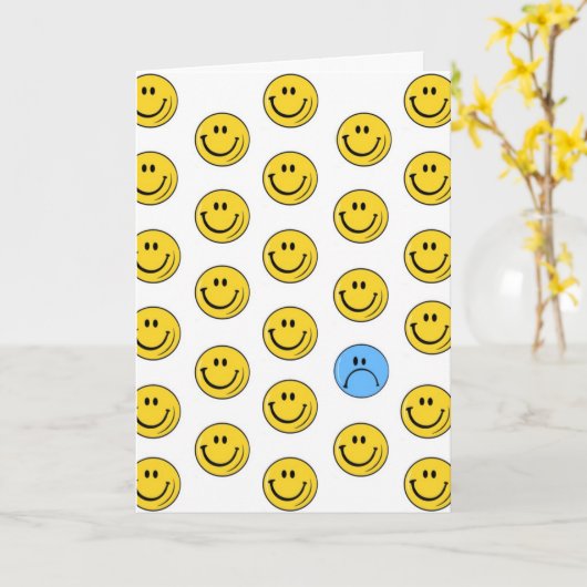 glimlachen kaart (Gele Bloem)