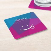 glimlachen kartonnen onderzetters (Schuin)