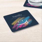 glimlachen kartonnen onderzetters (Schuin)