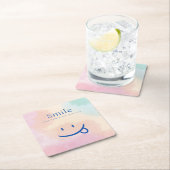 glimlachen kartonnen onderzetters (Insitu)