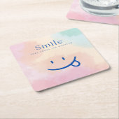 glimlachen kartonnen onderzetters (Schuin)