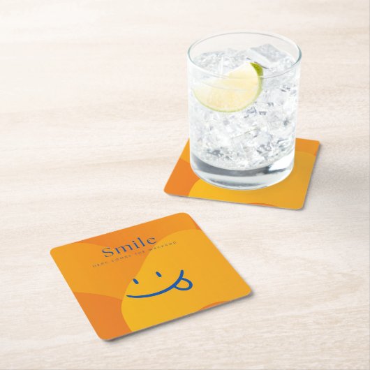 glimlachen kartonnen onderzetters (Insitu)