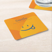 glimlachen kartonnen onderzetters (Schuin)