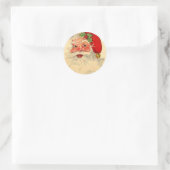 glimlachen kerstfeestdag cadeau ronde sticker (Tas)