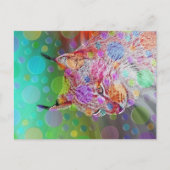 glimlachen, kleurrijke lynx - abstract briefkaart (Voorkant)