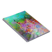 glimlachen, kleurrijke lynx - abstract notitieboek (Rechterzijde)