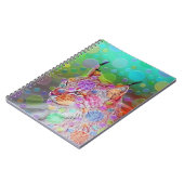 glimlachen, kleurrijke lynx - abstract notitieboek (Linkerzijde)