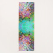 glimlachen, kleurrijke lynx - abstract yogamat (Achterkant)