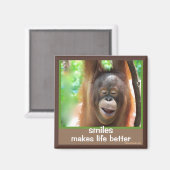 Glimlachen maakt het leven beter magneet (Voorkant / Achterkant)