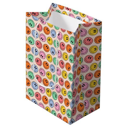 glimlachen medium cadeauzakje (Voorkant Gekanteld)
