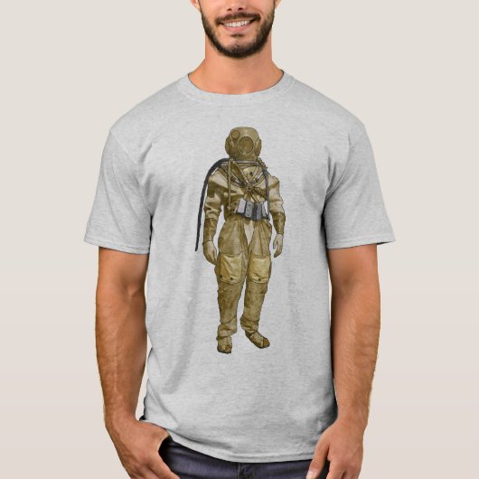  glimlachen met duikhelm en -gordel t-shirt (Voorkant)