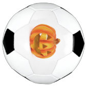 glimlachen met Pumpkin Jack O Lantern Halloween Voetbal (Gedraaid)