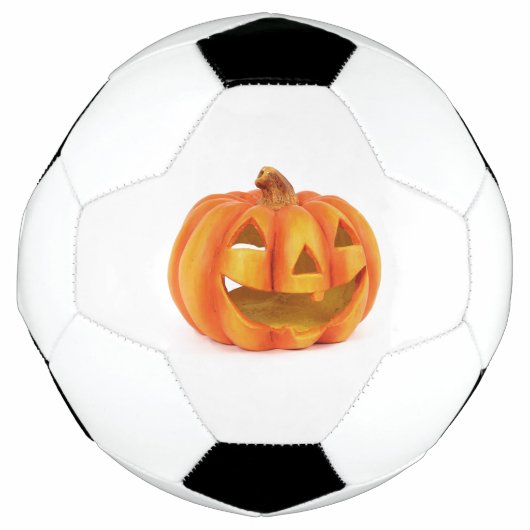 glimlachen met Pumpkin Jack O Lantern Halloween Voetbal (Voorkant)
