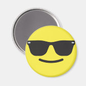 glimlachen met zonnebrillen Emoji Magnet (Voorkant / Achterkant)