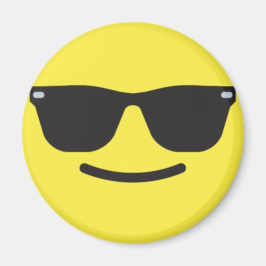 glimlachen met zonnebrillen Emoji Magnet (Voorkant)