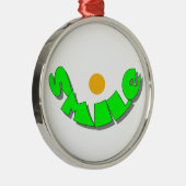 glimlachen metalen ornament (Rechts)
