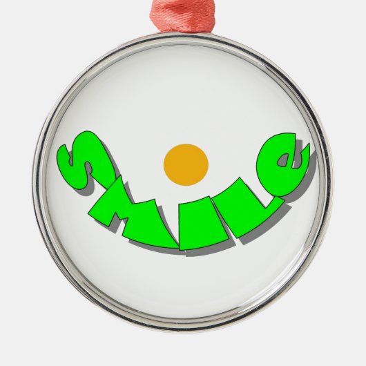 glimlachen metalen ornament (Voorkant)