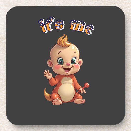 Glimlachen naar de vreugde van een schattige baby  bier onderzetter (Voorkant)