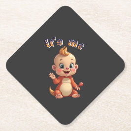 Glimlachen naar de vreugde van een schattige baby  kartonnen onderzetters